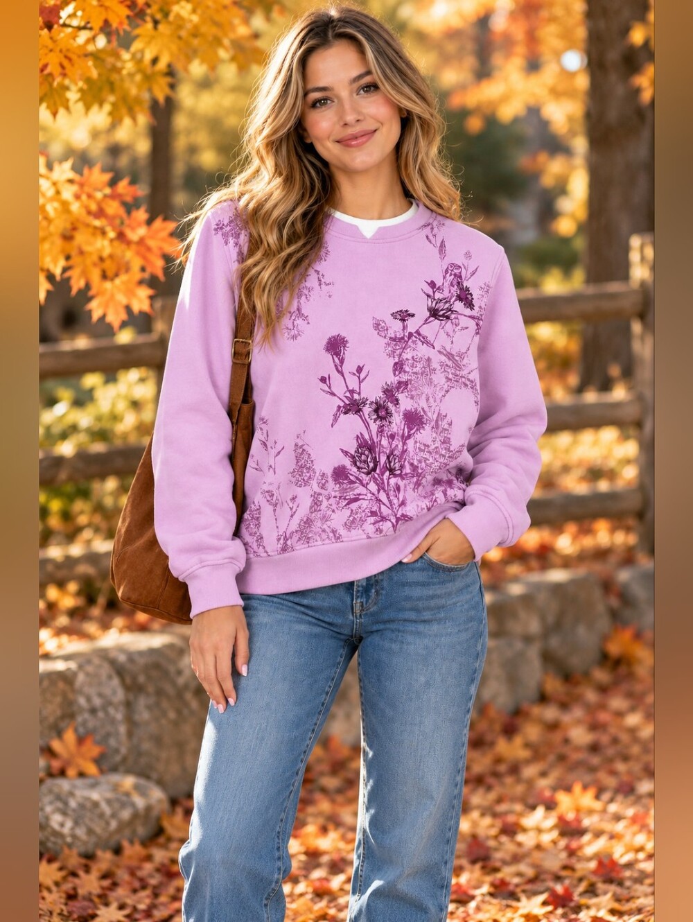 Northern Traditions Pink Floral Owl Sweatshirt Women’s S Petite